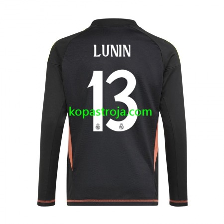 Billiga Fotbollströjor Real Madrid Andriy Lunin 13 Målvakt Borta tröja 2024/25 Långärmad